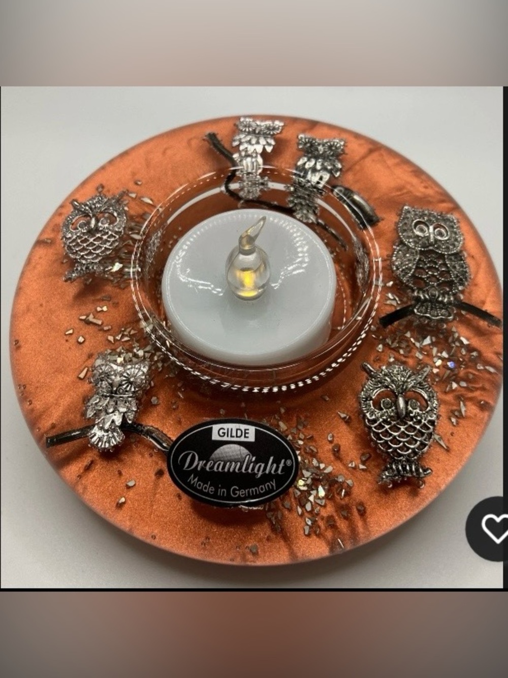 Gilde Dreamlight Owl Tealight Holder - Adorable